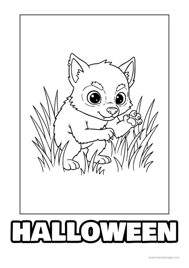 coloriage loup garou 12 - dessin gratuit &agrave; imprimer