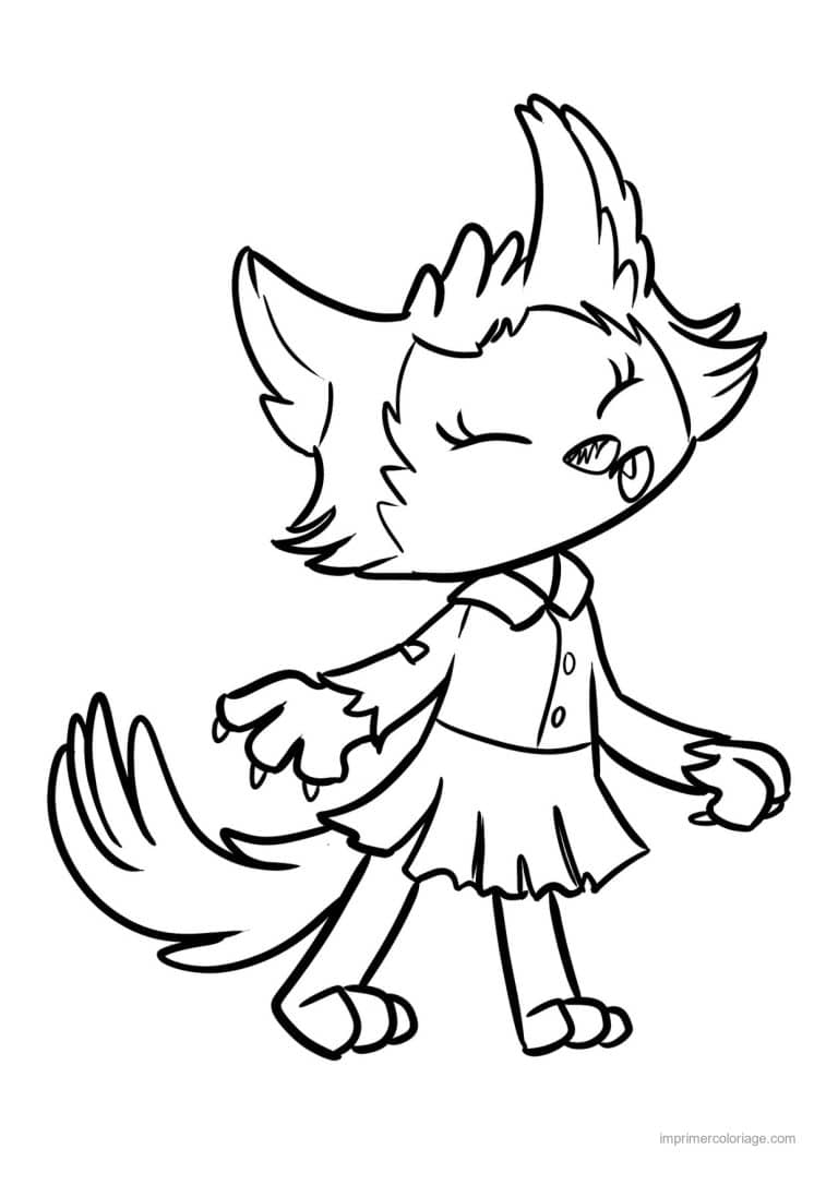 coloriage loup garou 13 - dessin gratuit &agrave; imprimer