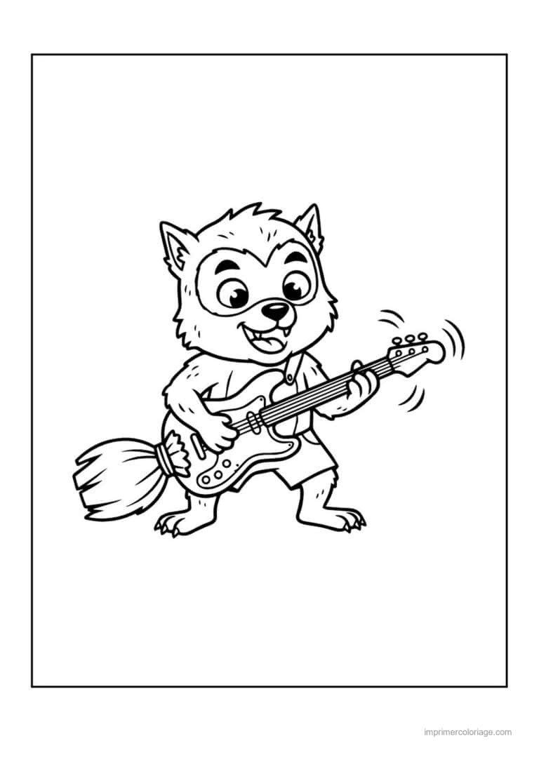 coloriage loup garou 15 - dessin gratuit &agrave; imprimer