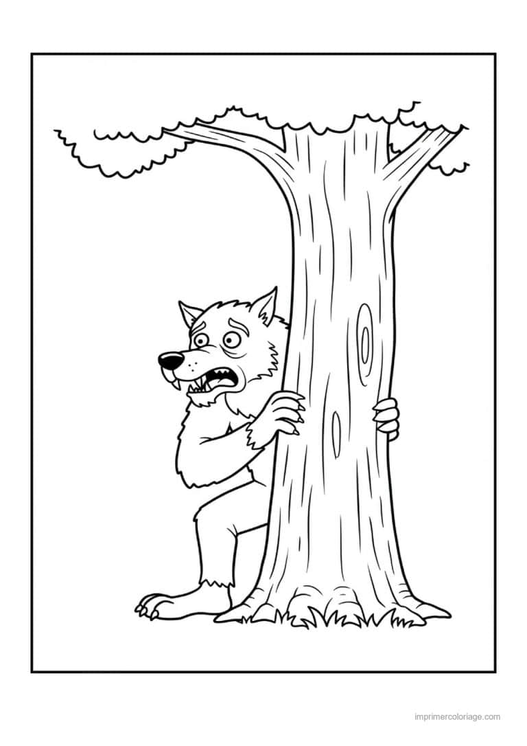 coloriage loup garou 16 - dessin gratuit &agrave; imprimer