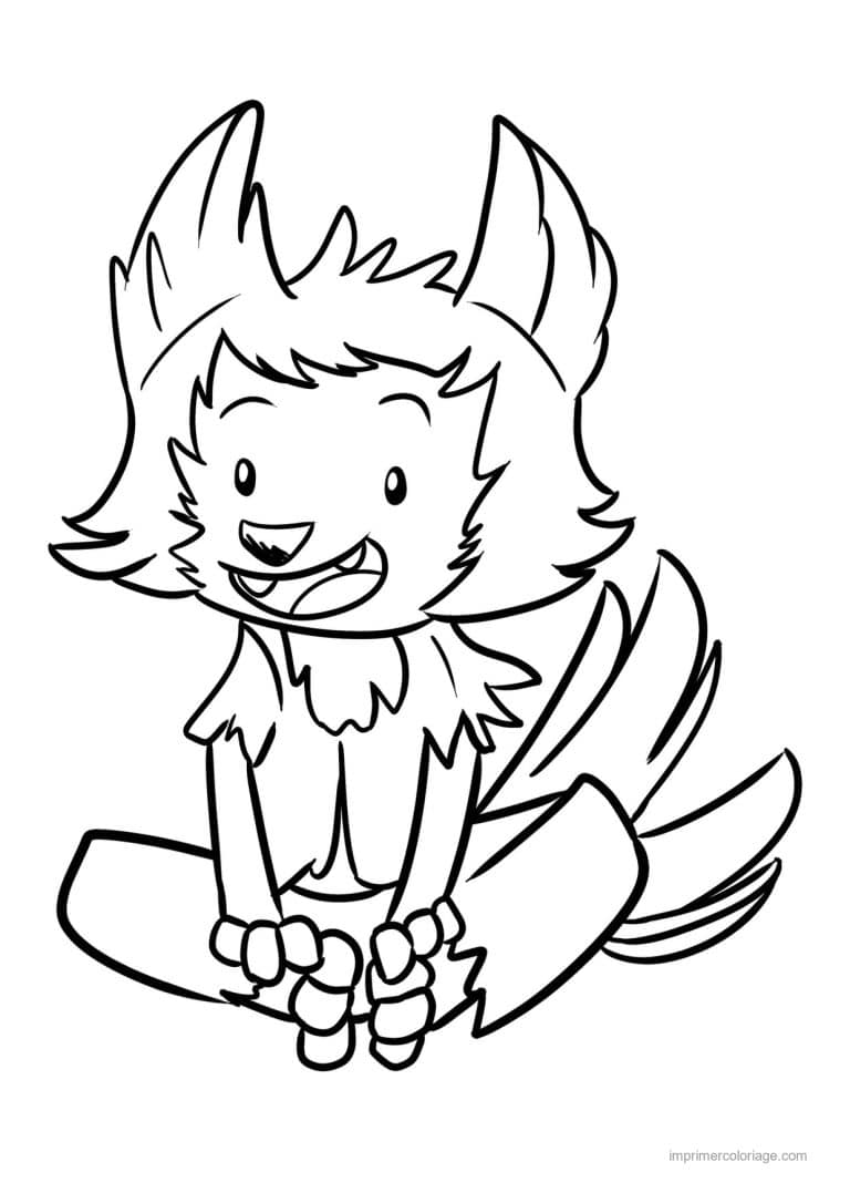 coloriage loup garou 17 - dessin gratuit &agrave; imprimer