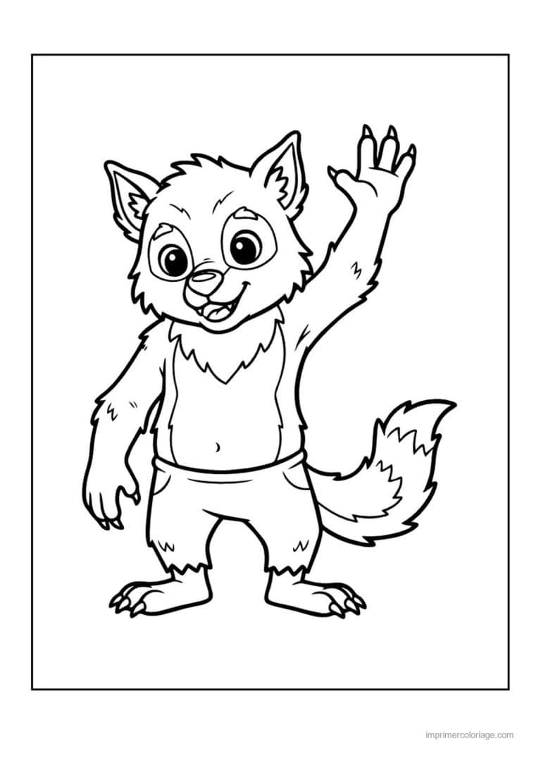 coloriage loup garou 18 - dessin gratuit &agrave; imprimer