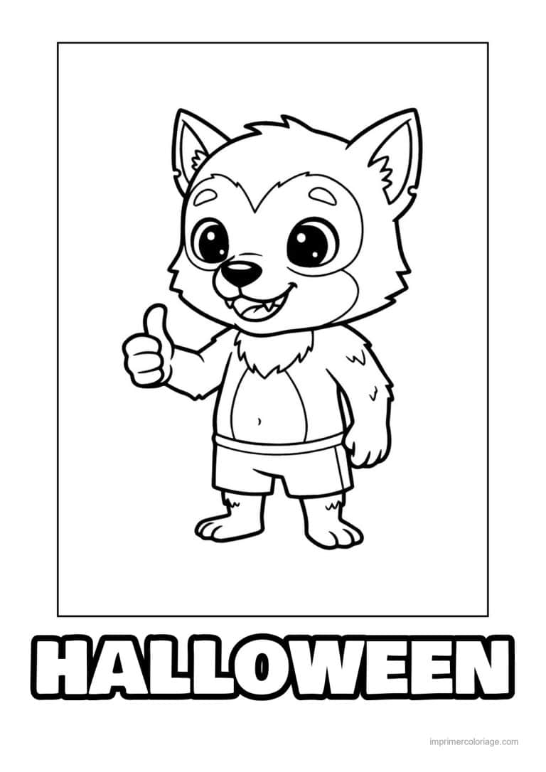 coloriage loup garou 21 - dessin gratuit &agrave; imprimer