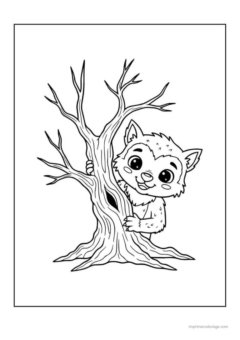 coloriage loup garou 23 - dessin gratuit &agrave; imprimer