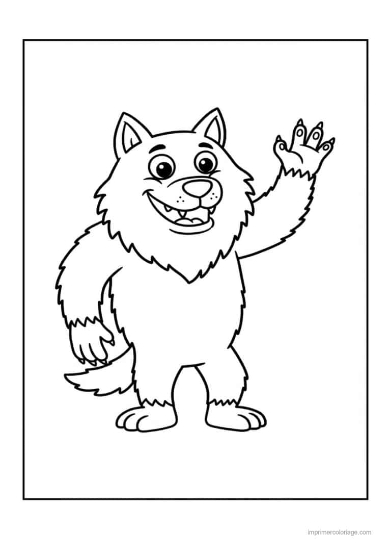 coloriage loup garou 26 - dessin gratuit &agrave; imprimer