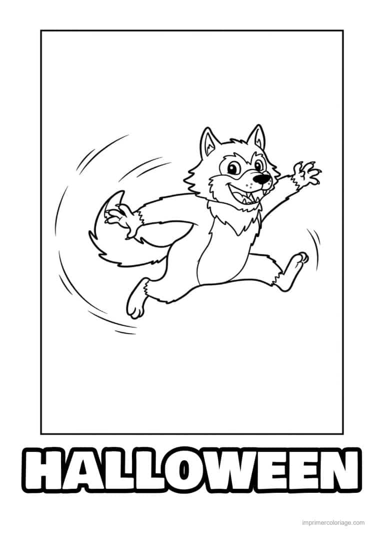 coloriage loup garou 27 - dessin gratuit &agrave; imprimer