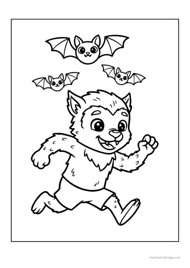 coloriage loup garou 29 - dessin gratuit &agrave; imprimer