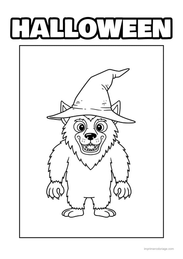 coloriage loup garou 30 - dessin gratuit &agrave; imprimer