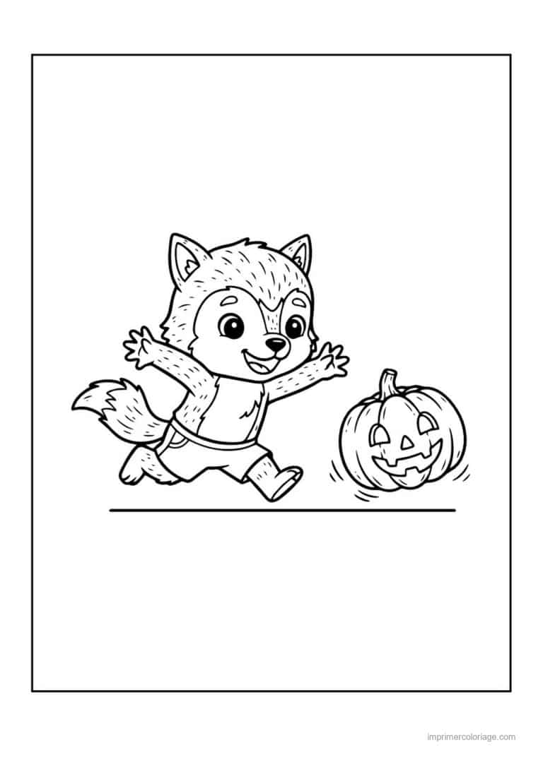 coloriage loup garou 31 - dessin gratuit &agrave; imprimer