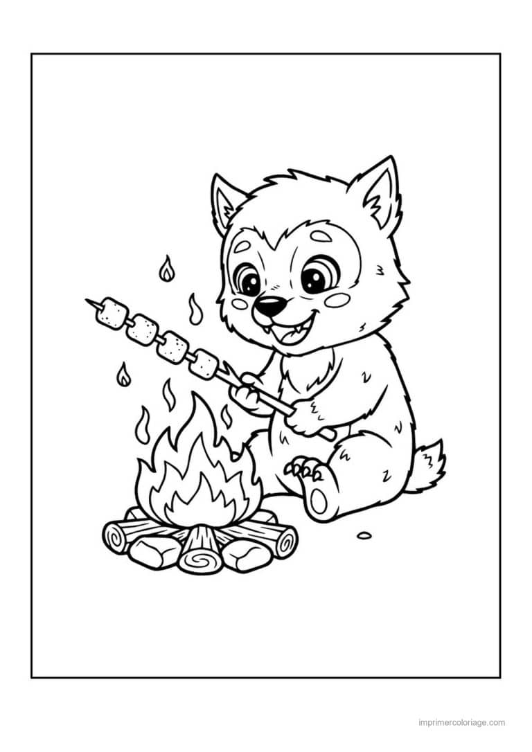 coloriage loup garou 34 - dessin gratuit &agrave; imprimer