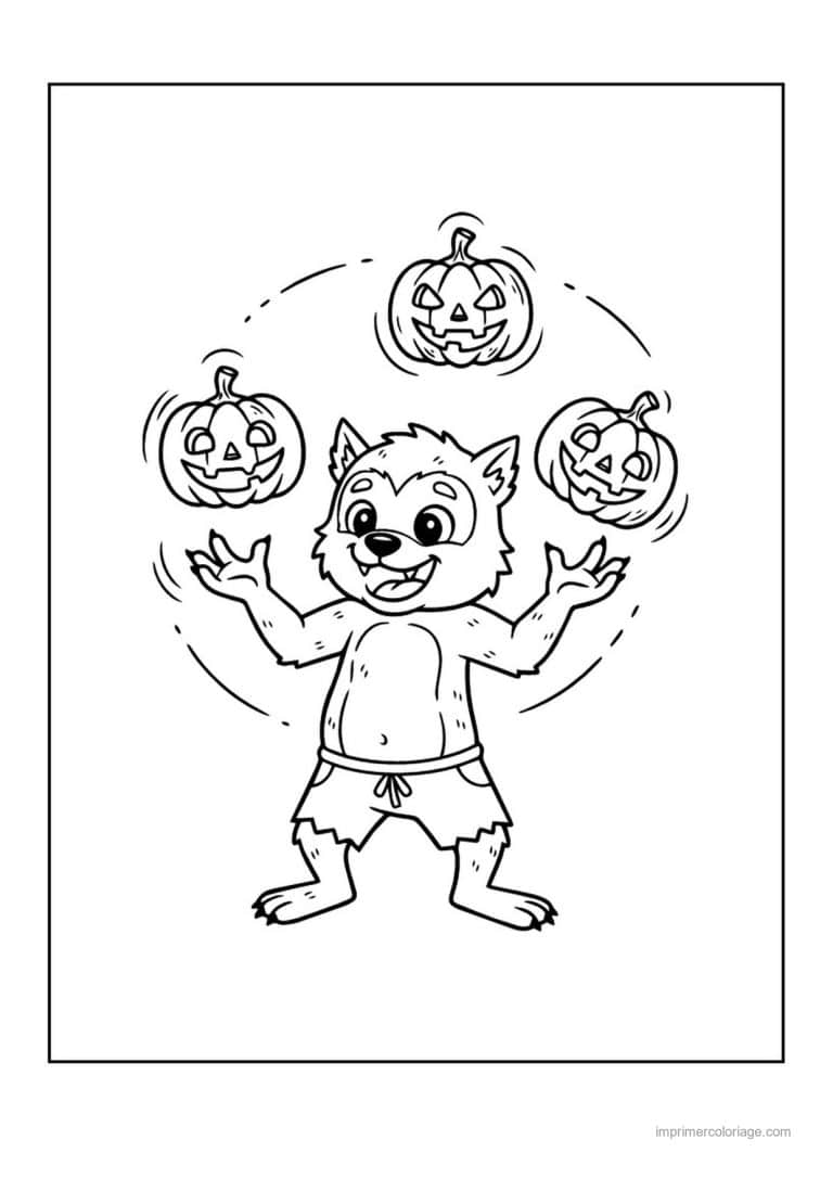 coloriage loup garou 35 - dessin gratuit &agrave; imprimer