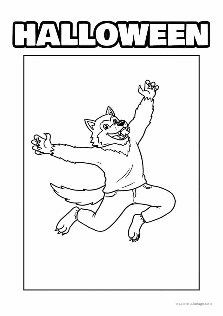 coloriage loup garou 36 - dessin gratuit &agrave; imprimer