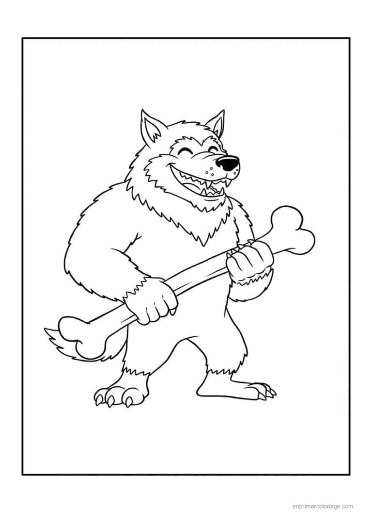coloriage loup garou 40 - dessin gratuit &agrave; imprimer