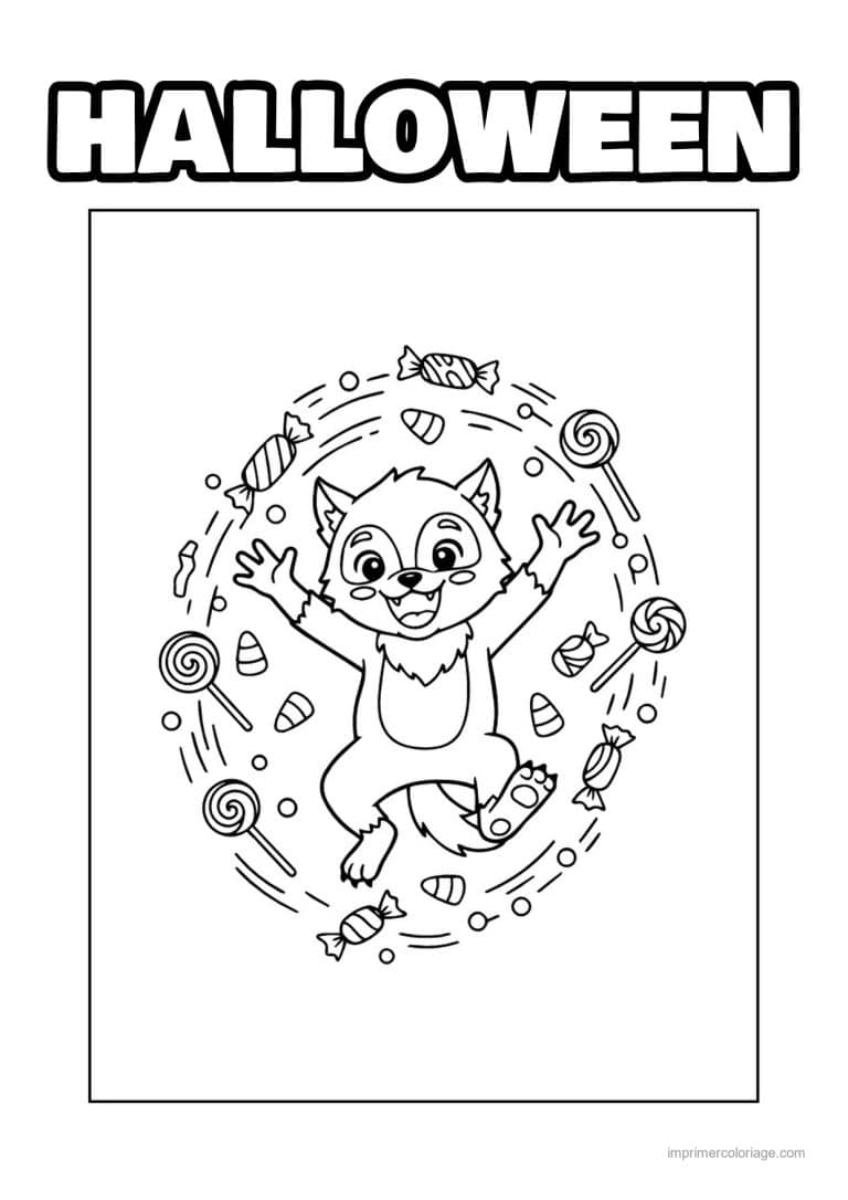coloriage loup garou 42 - dessin gratuit &agrave; imprimer
