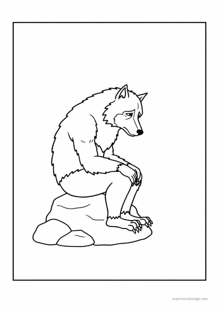 coloriage loup garou 43 - dessin gratuit &agrave; imprimer