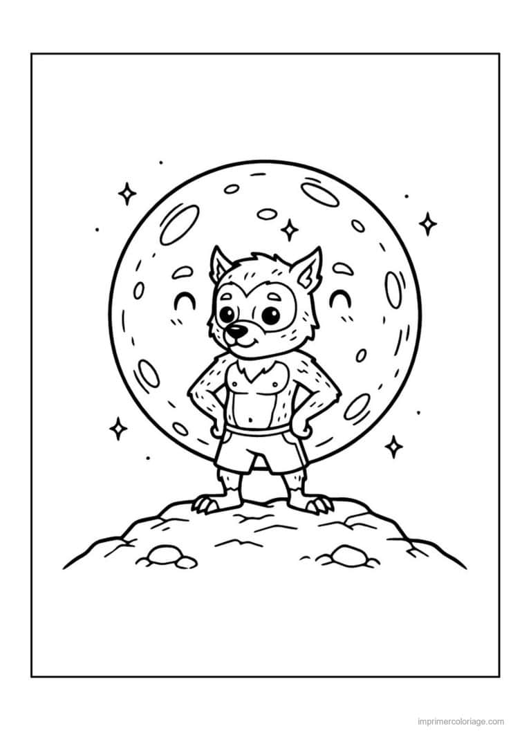 coloriage loup garou 44 - dessin gratuit &agrave; imprimer