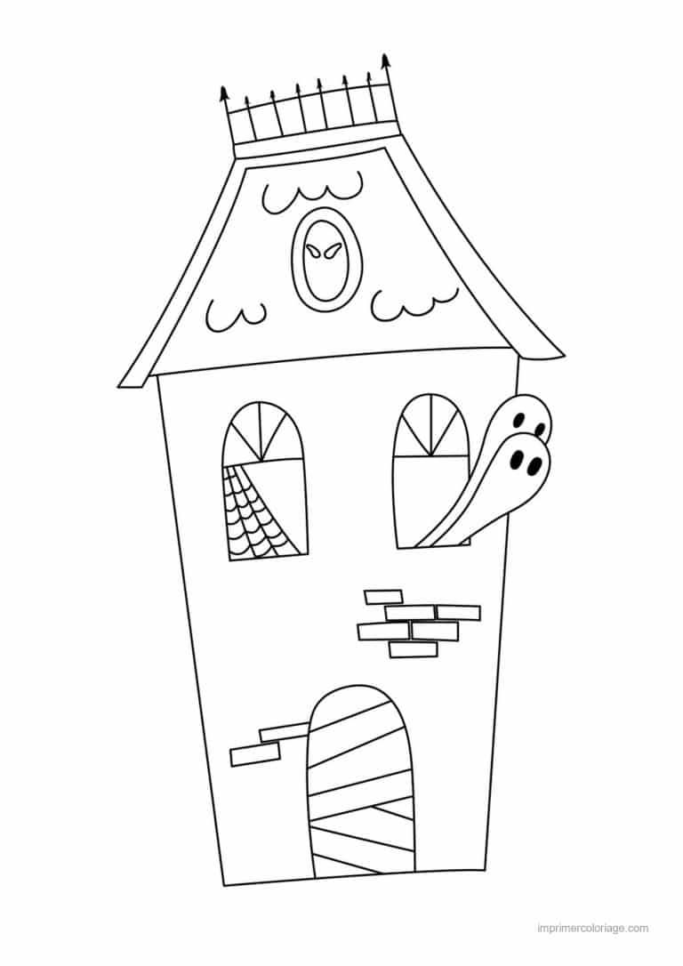 coloriage maison hantee 09 - dessin gratuit &agrave; imprimer