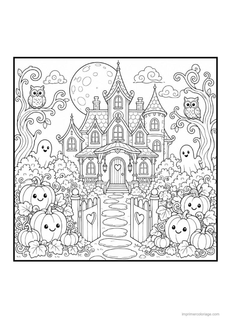 coloriage maison hantee 30 - dessin gratuit &agrave; imprimer