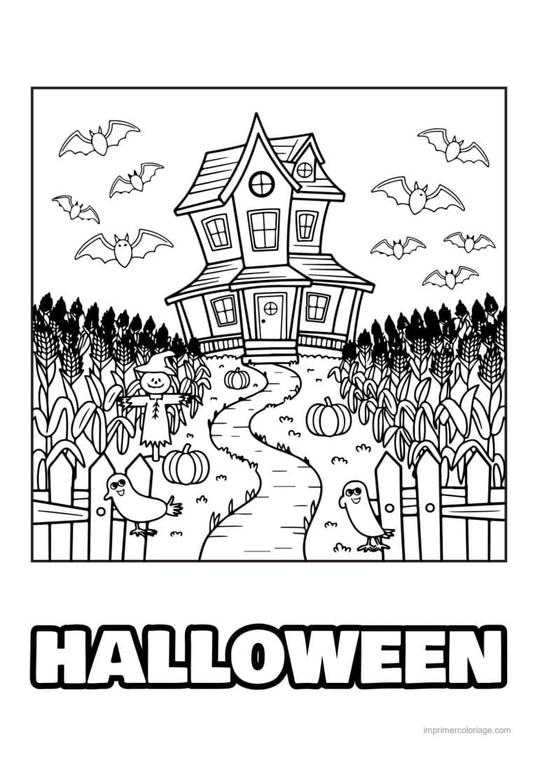 coloriage maison hantee 31 - dessin gratuit &agrave; imprimer