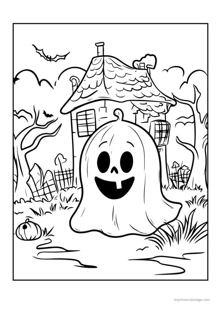 coloriage maison hantee 35 - dessin gratuit &agrave; imprimer