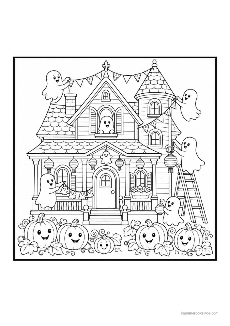 coloriage maison hantee 38 - dessin gratuit &agrave; imprimer