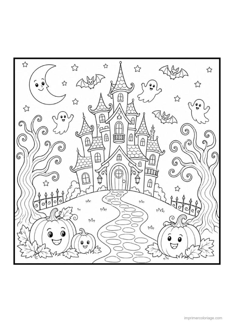 coloriage maison hantee 39 - dessin gratuit &agrave; imprimer