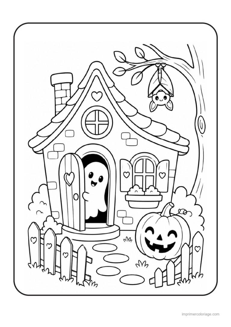 coloriage maison hantee 47 - dessin gratuit &agrave; imprimer