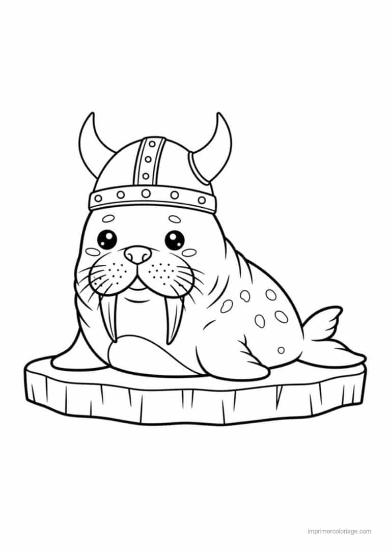 coloriage morse viking - dessin gratuit &agrave; imprimer