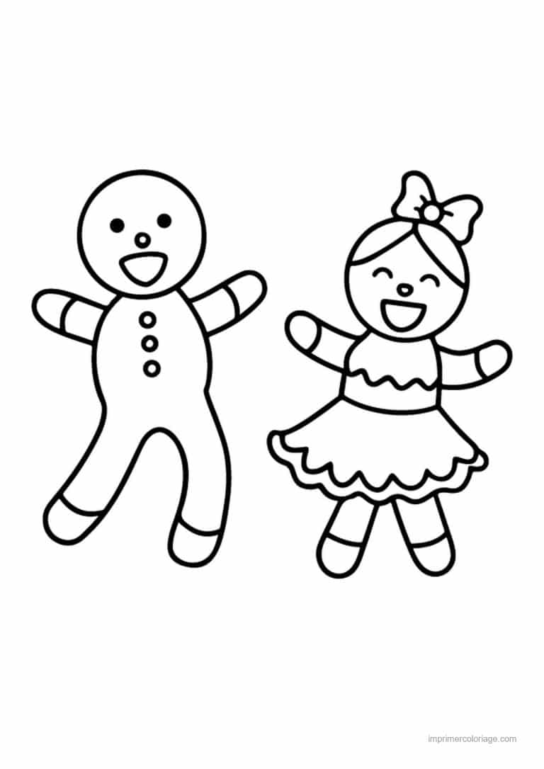 coloriage pain epice bonhomme fille pain epice - dessin gratuit &agrave; imprimer