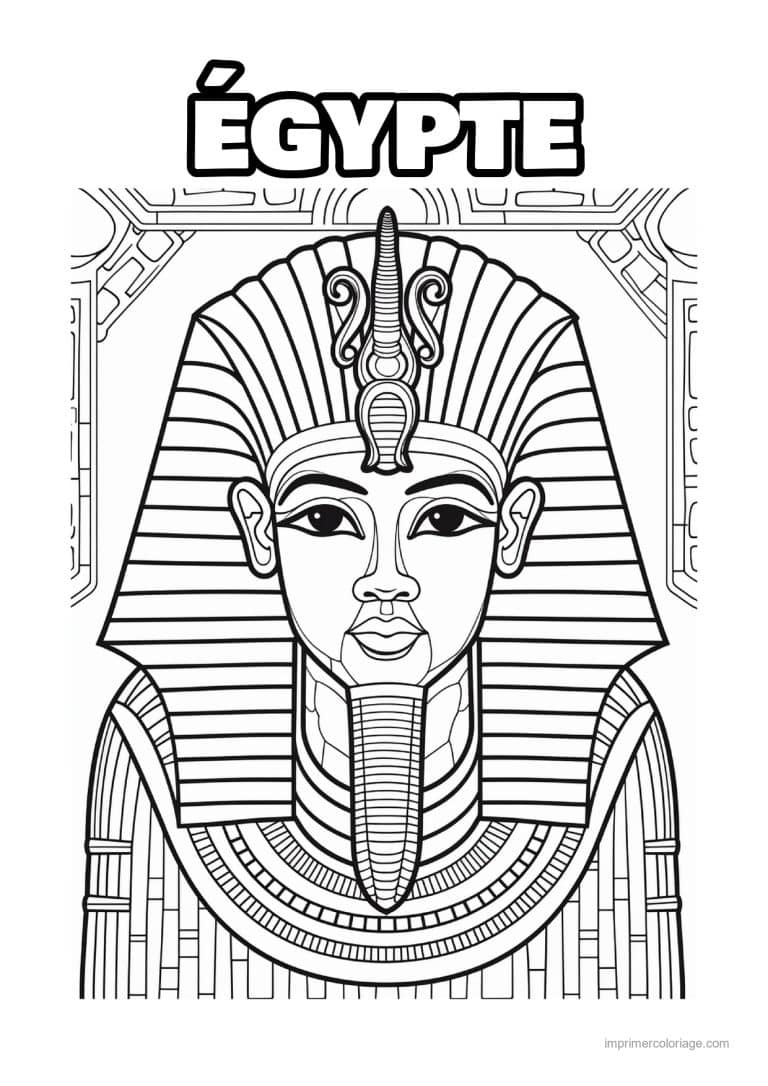 coloriage pharaon 01 - dessin gratuit &agrave; imprimer