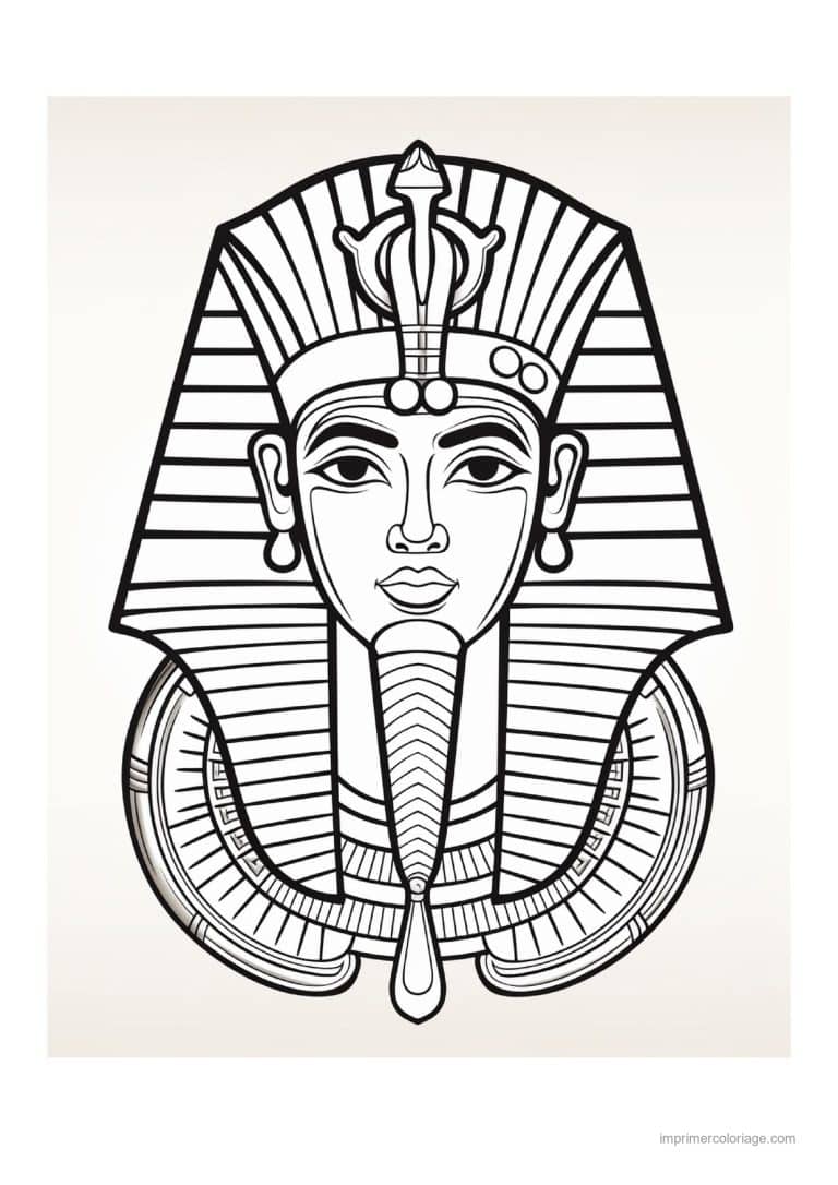 coloriage pharaon 02 - dessin gratuit &agrave; imprimer