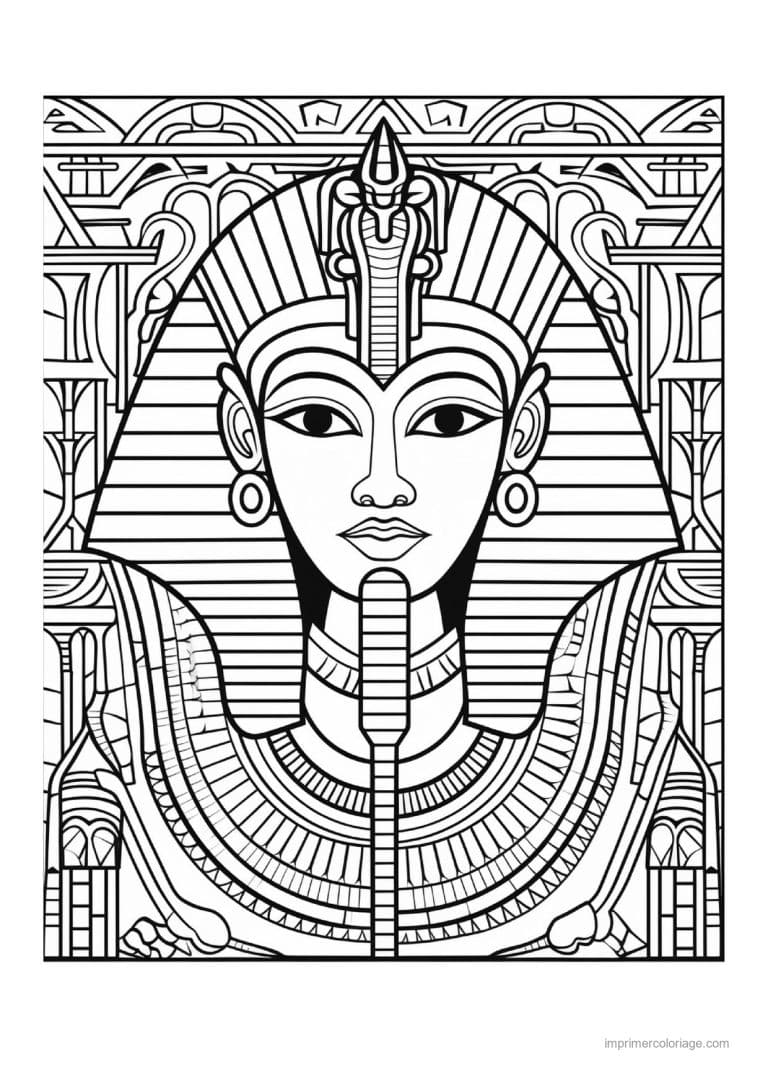 coloriage pharaon 03 - dessin gratuit &agrave; imprimer