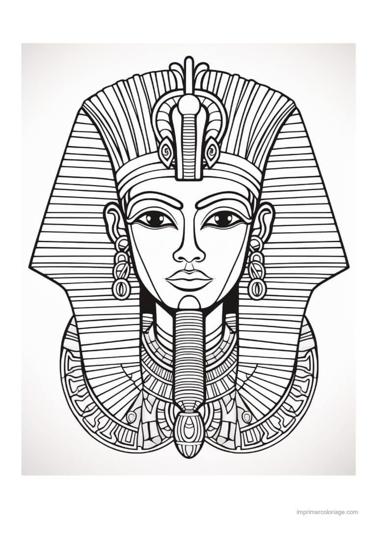 coloriage pharaon 06 - dessin gratuit &agrave; imprimer