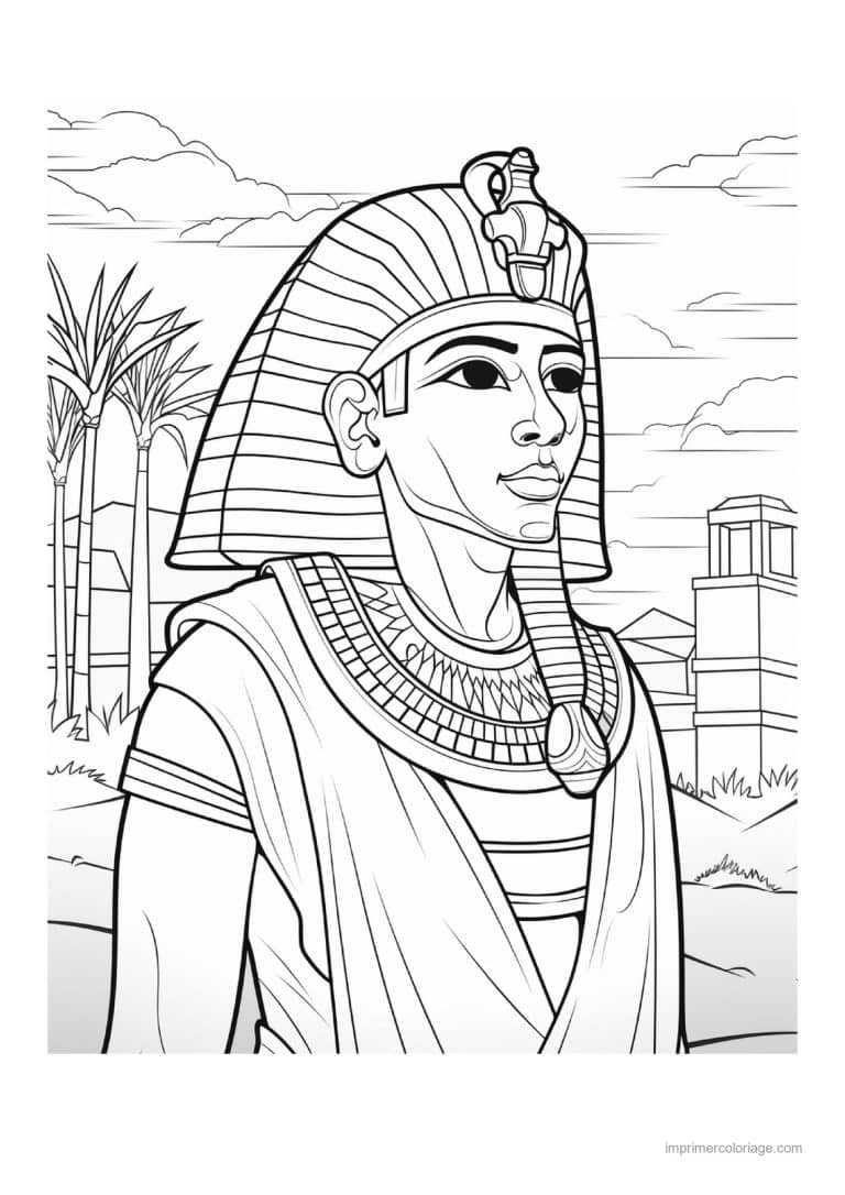 coloriage pharaon 12 - dessin gratuit &agrave; imprimer