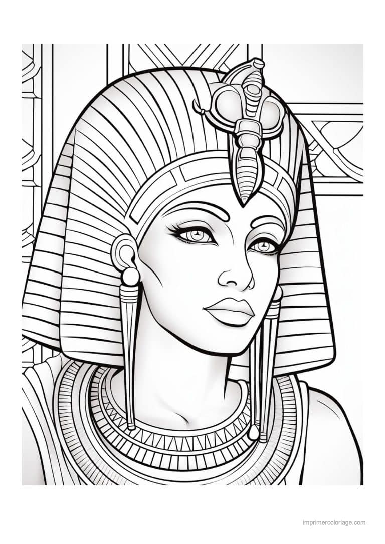 coloriage pharaon 13 - dessin gratuit &agrave; imprimer