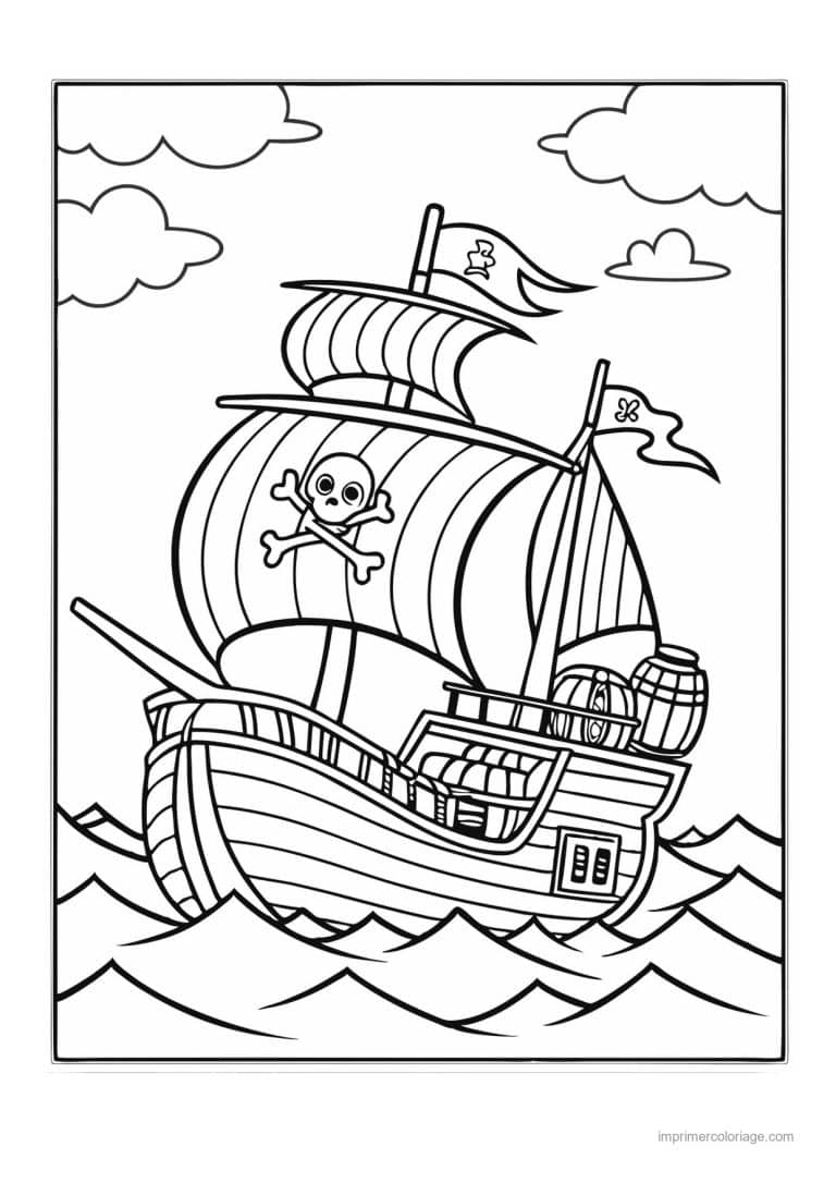 coloriage pirate bateau pirate 04 - dessin gratuit &agrave; imprimer