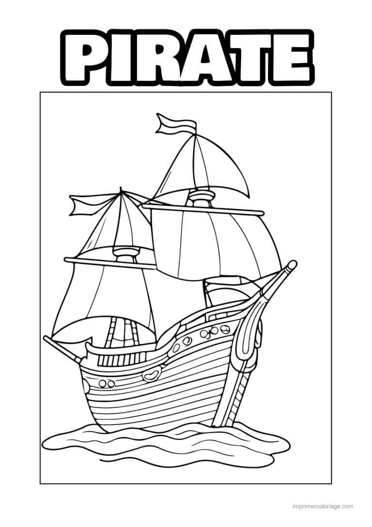 coloriage pirate bateau pirate 05 - dessin gratuit &agrave; imprimer
