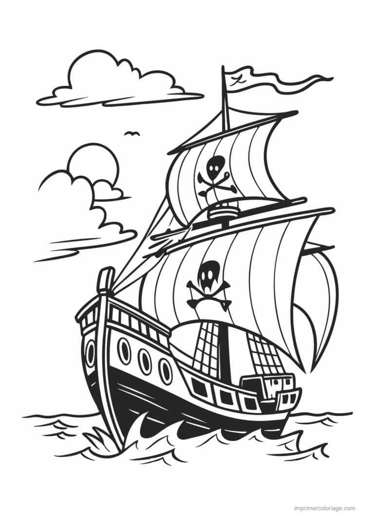 coloriage pirate bateau pirate 06 - dessin gratuit &agrave; imprimer