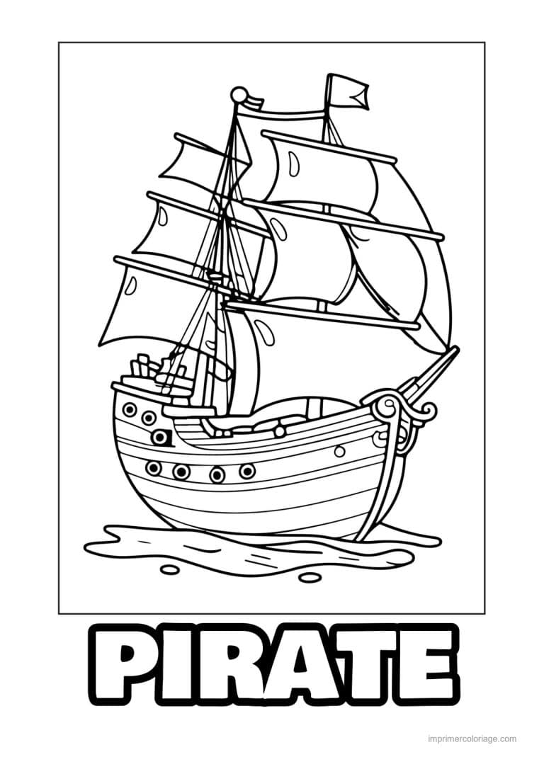 coloriage pirate bateau pirate 07 - dessin gratuit &agrave; imprimer