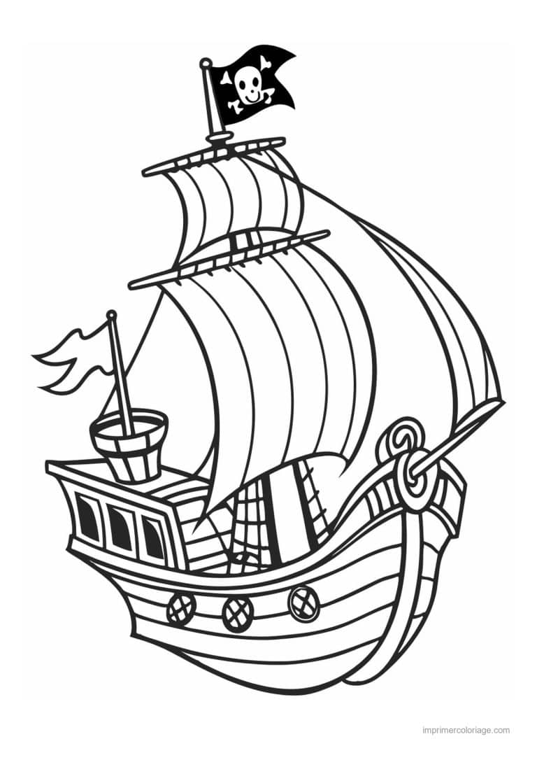 coloriage pirate bateau pirate 08 - dessin gratuit &agrave; imprimer