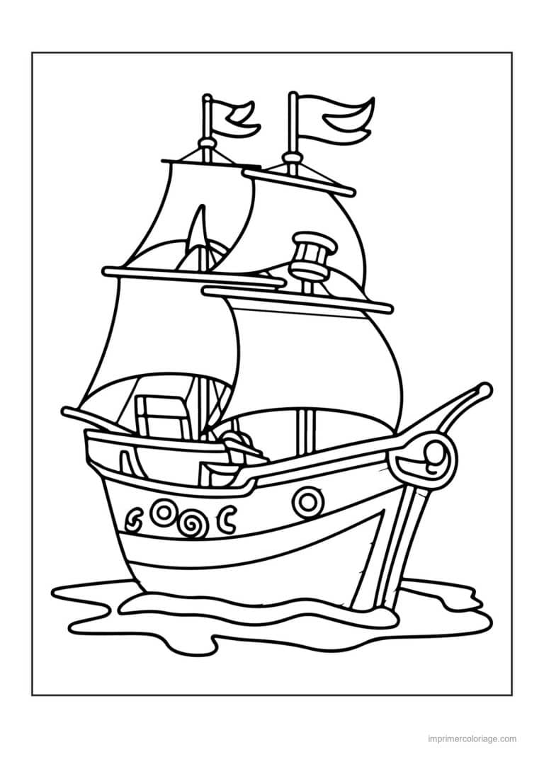coloriage pirate bateau pirate 09 - dessin gratuit &agrave; imprimer