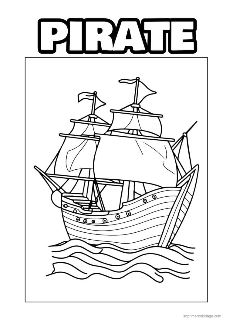 coloriage pirate bateau pirate 12 - dessin gratuit &agrave; imprimer
