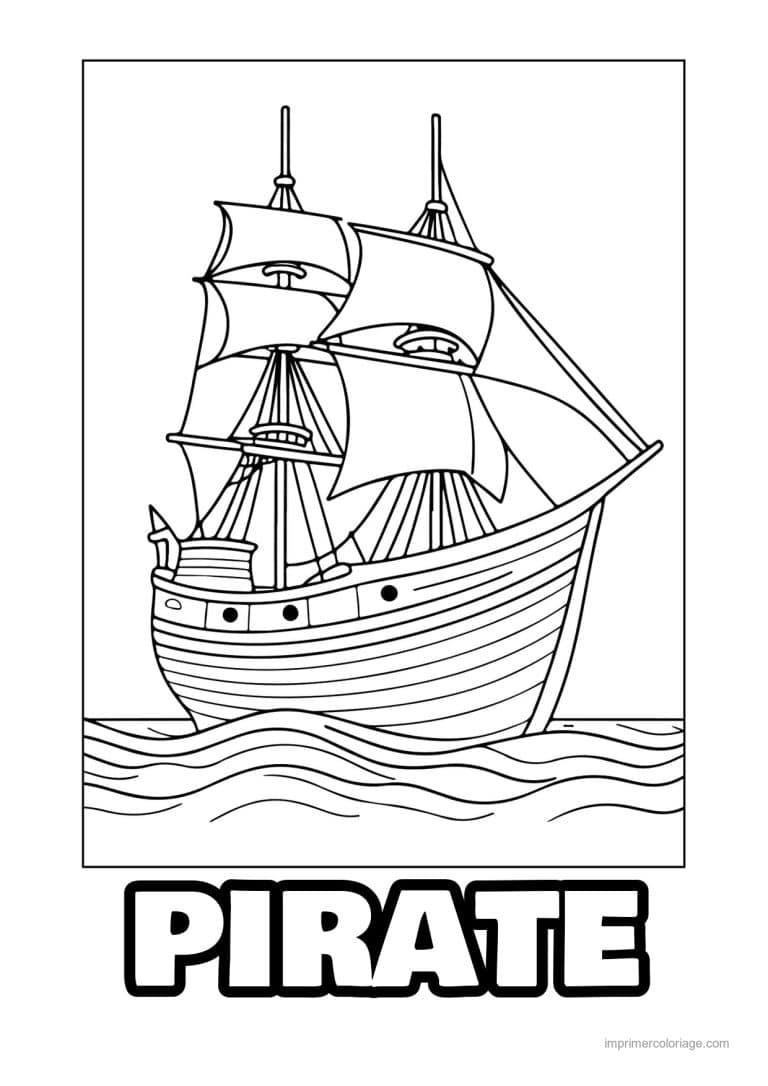 coloriage pirate bateau pirate 14 - dessin gratuit &agrave; imprimer