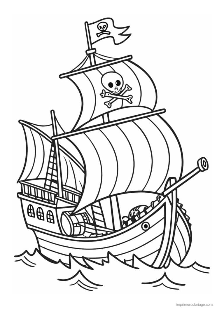 coloriage pirate bateau pirate 15 - dessin gratuit &agrave; imprimer