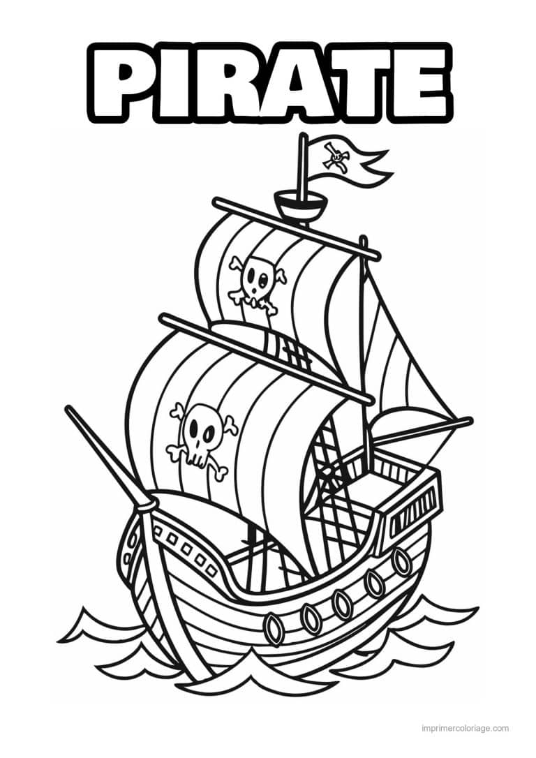 coloriage pirate bateau pirate 16 - dessin gratuit &agrave; imprimer