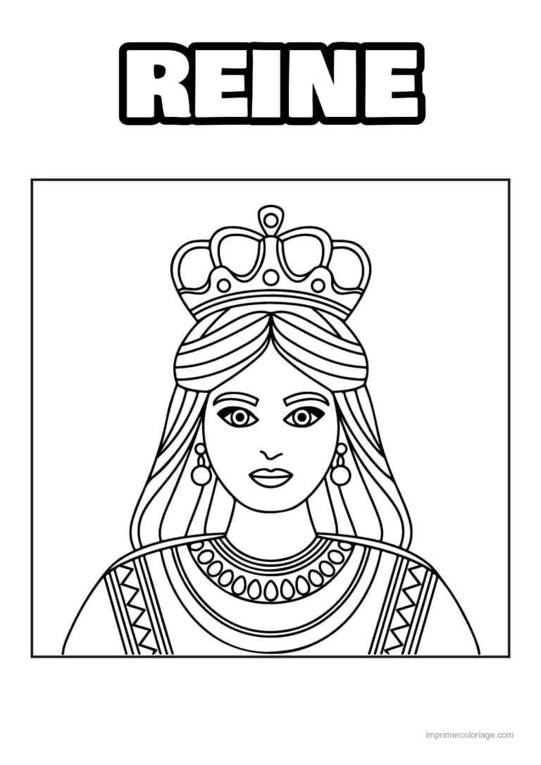 coloriage reine reine esther 09 - dessin gratuit &agrave; imprimer