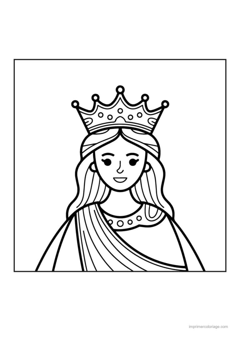 coloriage reine reine esther 10 - dessin gratuit &agrave; imprimer