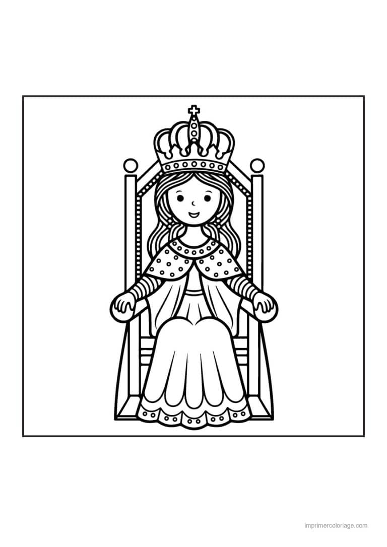 coloriage reine reine esther 11 - dessin gratuit &agrave; imprimer