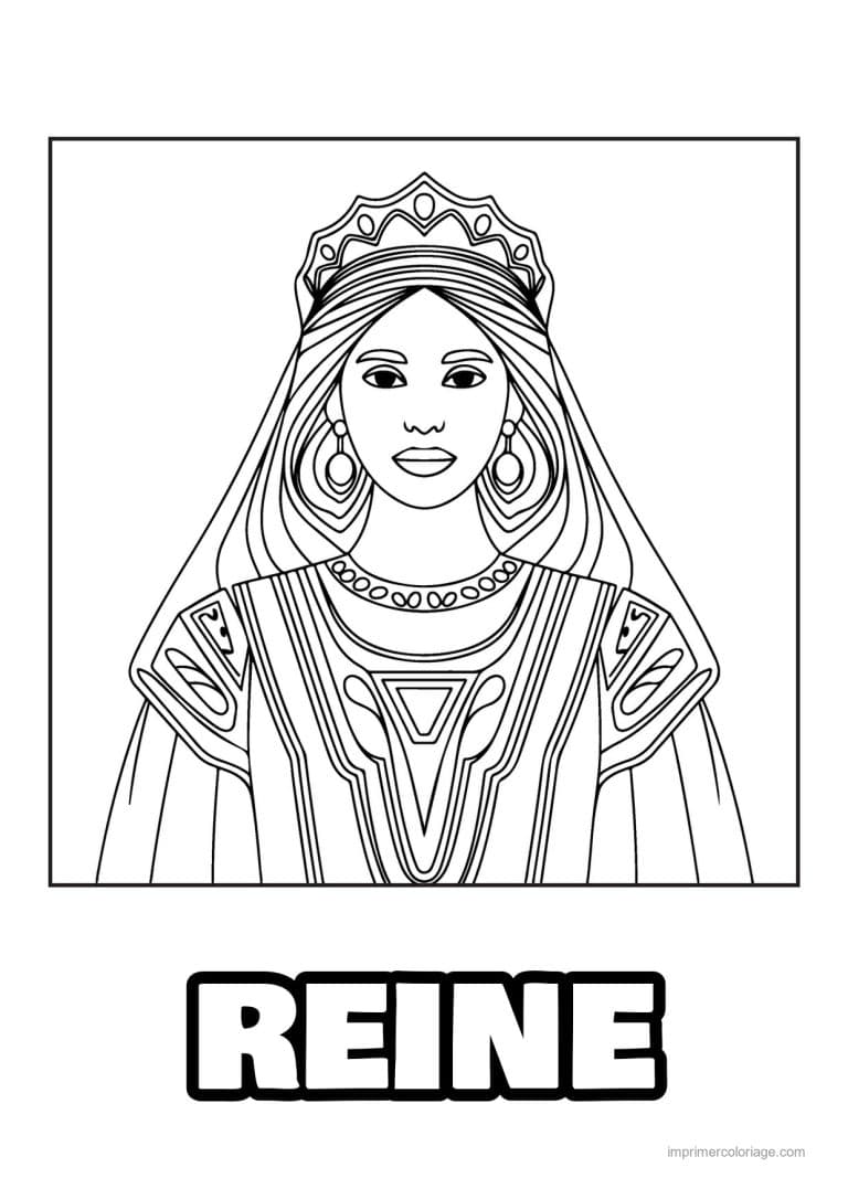coloriage reine reine esther 12 - dessin gratuit &agrave; imprimer