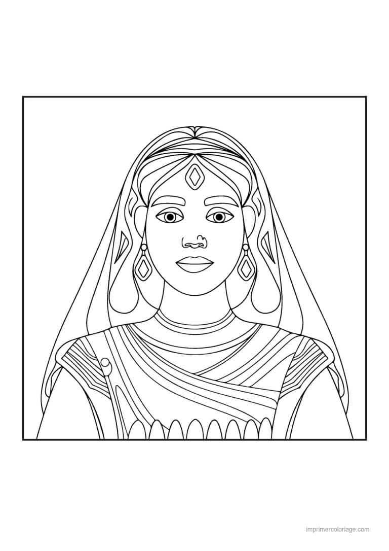 coloriage reine reine esther 13 - dessin gratuit &agrave; imprimer